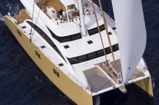 Luxury yacht HOUBARA - view from above